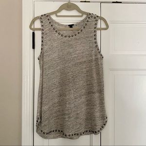 JCrew Women Linen Grommet Tank